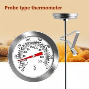 스테인레스 스틸 프로브 온도계 주방 도구 요리 계량기 0 ~ 200 ℃ 우유 커피 음식 고기 게이지
