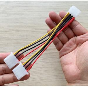 전원 분배기 케이블 어댑터 4 핀 몰렉스 수 2x IDE 암 Y 연장 커넥터 20cm