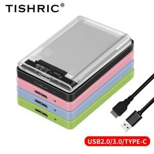 TISHRIC 외장형 HD 케이스 2.5 SSD 하드 드라이브 박스 인클로저 6Gbps SATA to USB2.0/3.0 디스크 어댑터