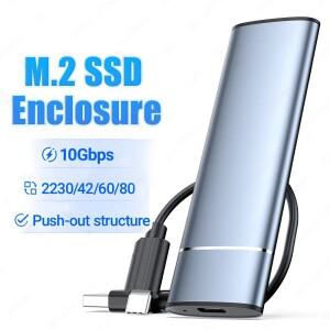 노트북 PC용 알루미늄 HDD SSD 케이스 M.2 NVMe 인클로저 어댑터 USB C 3.1 Gen2 10Gbps to SATA NGFF PCIe