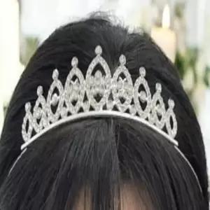 헤어악세사리 결혼머리띠 웨딩소품 머리띠 웨딩촬영악세서리 셀프웨딩촬영 왕관 10.7cm 웨딩촬영머리띠 셀