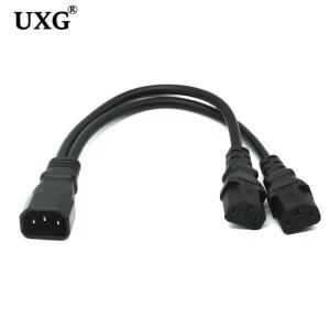 30CM 전원 Y 형 분배기 어댑터 케이블 단일 IEC 320 C14 남성-듀얼 C13 여성 숏 코드 컴퓨터 호스트 디스플