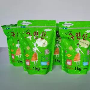 애경 엄마의선택 1kg 지퍼백 4개주방용세제 전자레인지청소 싱크대 보조 세탁 세탁제 천연 구연산 설겆이