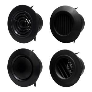 다양한 모양 에어 벤트 캡 추출 밸브 그릴 공기 순환 커버 덕트 환기 액세서리 75mm 100mm 150mm