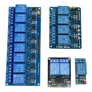 1PCS DC5V 1248 채널 릴레이 모듈(광커플러 포함). 아두이노용 출력 X 웨이 1CH 2CH 4CH 8CH