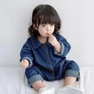 데님 올인원 아동 우주복 마덴 204090 바디슈트 아기