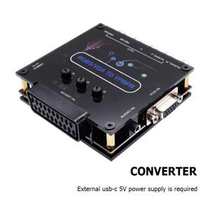 RGBS VGA SCART TO YPBPR 색차 변환기 게임 콘솔 트랜스코더 비디오 어댑터