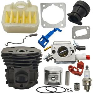 Husqvarna 용 교체 45mm 실린더 피스톤 기화기 에어 필터 키트 353 351 350 346 345 340 전기 톱 흡기 매니