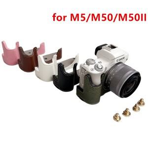 [호환품]캐논 호환 EOS M5 Mark II 2 M 카메라용 PU 하프 케이스 바디 베이스 쉘 스킨 보호대