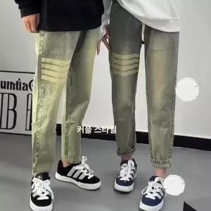 엘럽 남성 트렌드 여름 레터링 청바지 힙합패션 바지 뉴템