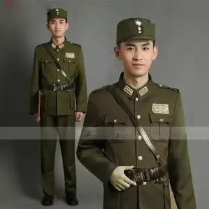 밀리터리 야전 상의 하의 세트 군북  일반 TV 영화 의상 대만군 전통 복장 중화민국 군복 미국 군복을 입은