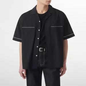 무신사 스탠다드 릴렉스드 볼링 셔츠 블랙 11258140