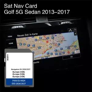 2013년부터 2017년까지 폭스바겐 골프 5G 세단 차량용 커버 업데이트 유럽 독일 지도 GPS 네비게이션 SD