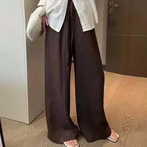 친절한탄씨 쵸코브라운 와이드핏 내츄럴 린넨팬츠 여성팬츠 린넨팬츠 와이드팬츠 린넨와이드팬츠