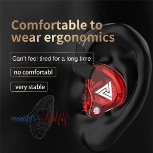 QKZ AK6 인이어 이어폰 6 다이나믹 드라이버 유닛 헤드폰(마이크 포함) 스테레오 스포츠 HIFI 서브우퍼 헤
