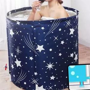간이 욕조 이동식 반신욕조 가정용 접이식 욕조 어른 목욕 베란다 다용도 일인용 휴대용 반신욕 캠핑 온수