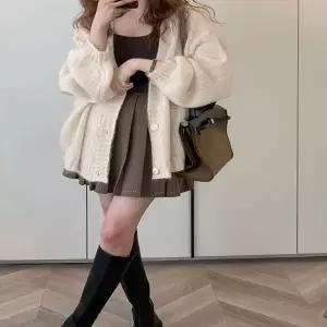 여성 3컬러 봄 가을 겨울 편한 루즈핏 경량 가디건