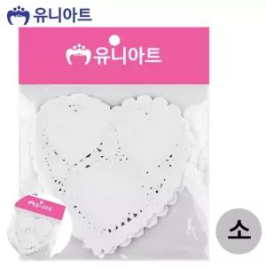 소 종이레이스컵받침 포장레이스종이 레이스 하트 종이레이스 종이 종이컵받침 아동미술재료