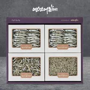 [연안어촌계] [명절이후배송]완도 낭장망멸치 혼합세트 3호(대멸180g+대멸180g+소멸200g+세멸250g)