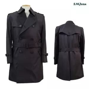 SMJ1091 남자 더블 하프 트렌치 코트 남성 7부 코트 내피 분리