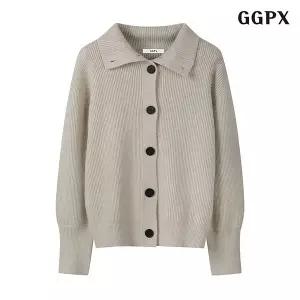 [GGPX]카라넥 퍼프 소매 비스코스 니트 가디건 (GOCCK010D)