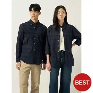 [빈폴] 남녀공용 블랙워치 체크 셔츠 그린 (BC5864C11M)