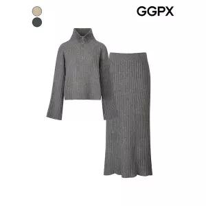 [GGPX]빅 골지 지퍼넥 니트 앤 스커트 투피스 (GP8ST001F)
