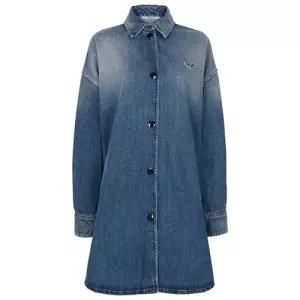 프라다 25FW 라이트블루 삼각로고 데님 셔츠 GFC060 16PK F0V3N