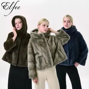 [진도 엘페](의정부점)풀스킨 휘메일 밍크 후드 자켓 (E9W3EJ15)