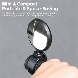 웨스트 바이킹 HD 광각 자전거 백미러 360 °   조정  빠른 설치 자전거 볼록 거울은 20-38mm 핸들바에 적
