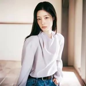 온앤온 카울넥 쉬어 블라우스 6AB833