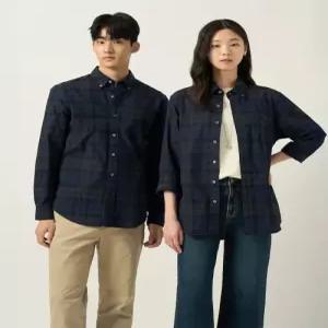 [국내정품] 빈폴 BEANPOLE 남녀공용 블랙워치 체크 셔츠 - 그린 BC5864C11M