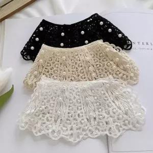 페이크카라 넥케이프 레이스카라 진주레이스카라 진주 여성 M13493
