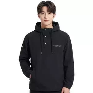 [보리보리/디스커버리]디스커버리 남성 반집업 하이브리드 후드티셔츠 DMHD37041-BKS
