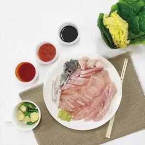 목포 자연산 민어회 400g 국내산 5kg 이상급 원물 손질 횟감 껍질 부레 포함