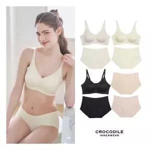 크로커다일 에어로쿨 인견쉘론 스트랩 심리스브라3+팬티5 8종세트 CDW6M111415T2 853589
