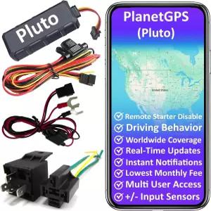PlanetGPS(Pluto) - 차량용 Wired GPS 트래커 + 킬 스위치(원격 시동 해제) 견인차용 PTO 모니터링 구독