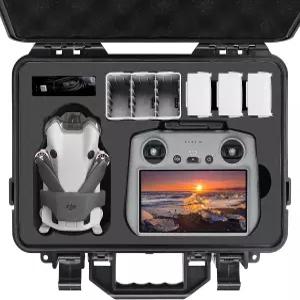 PONYRC 프로페셔널 Mini 4 Pro 하드 케이스 DJI 4/3 방수 여행용 백 RC-N2/RC 2 리모컨 및 액세서리 포함