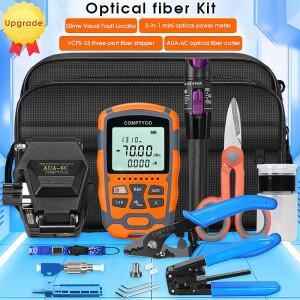FTTH 광섬유 도구 키트 AUA-M7 미니 소형 광파워 미터/AUA-6C 절단기/30mw 비주얼 폴트 로케이터/광섬유 스