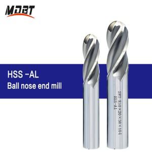 HSS 볼 노즈 엔드 밀 스트레이트 생크 2플루트 고속 강스틸 R0.5 - R16 커터