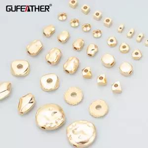 GUFEATHER MB61 보석 액세서리 18k 골드 로듐 도금 니켈 프리 구리 만들기 매력 diy 펜던트 20 개/몫