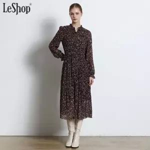 르샵 LeShop)] 프릴 넥 잔꽃 플로럴 티어드 롱 원피스 택가격 229000원)