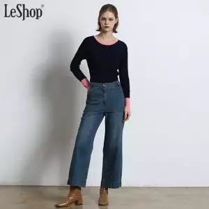 [르샵(LeShop)] 뒷밴딩 아웃포켓 와이드 데님팬츠 (택가격 169000원)