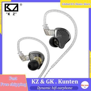 Gk Kunten 1DD 다이나믹 드라이브 이어폰 하이파이 IEM 인이어 이어버드 2핀 분리형 케이블 메탈 게이머 헤