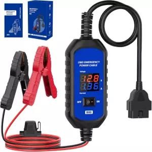 대부분 차량용 MOTOCOCHE OBD2 ECU 메모리 세이버 케이블 12V 작동 전압 디지털 표시 악어 클립 장착