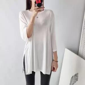 [하프클럽/아이우먼]아이우먼 루즈롱트임무지긴팔티 NSK984M605 빅사이즈