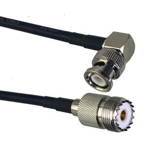 RG58 UHF SO239 암커넥터-BNC 수커넥터 직각 커넥터 RF 점퍼 점퍼케이블 케이블 와이어 단자 6인치 ~ 20M