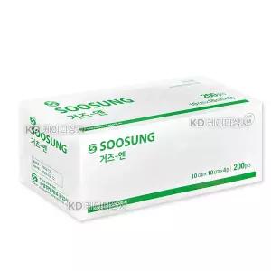 수성 접은거즈 10cmX10cmX4P 200매 드레싱 면사 거즈