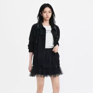 [롯데백화점]에고이스트 루즈핏 러플디테일 져지 점퍼 ES3CZ860