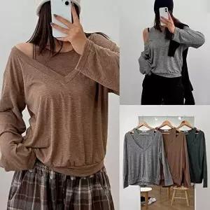 [셀러허브 패션]위쉬몰 GB 오프브이넥끈나시세트(Y505H609) 빅사이즈 (52782629)
